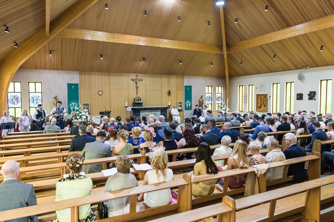 Catholic ceremony view from the rear of the church