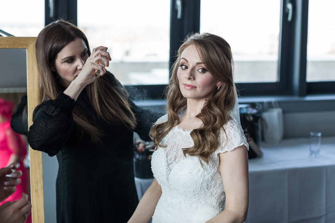 bridal preparations in the Forthview Suite