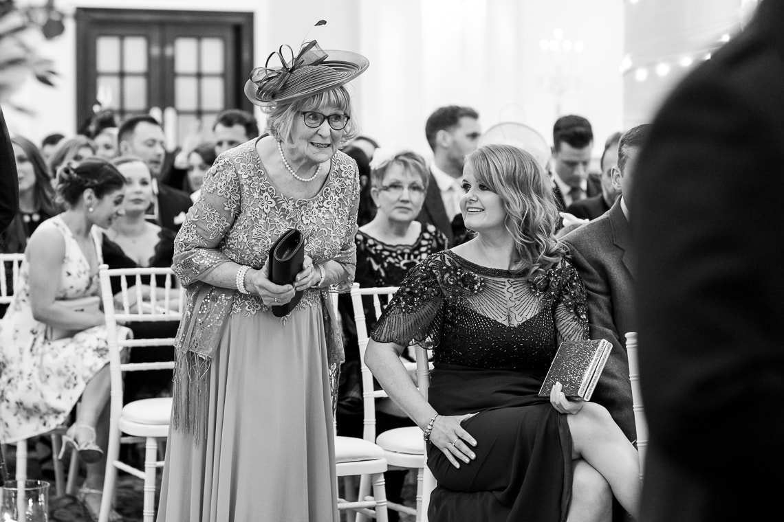 guests chatting the Kings Hall before the ceremony begins