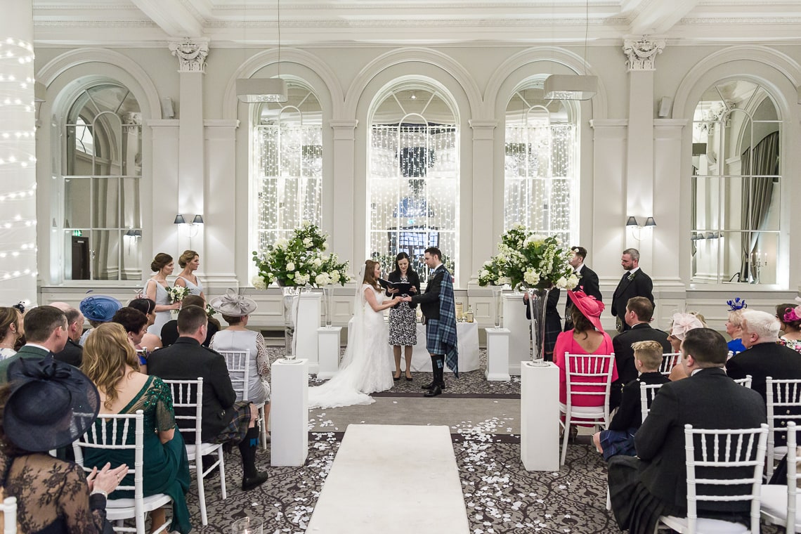 exchange of rings in the King's Hall viewed from the rear