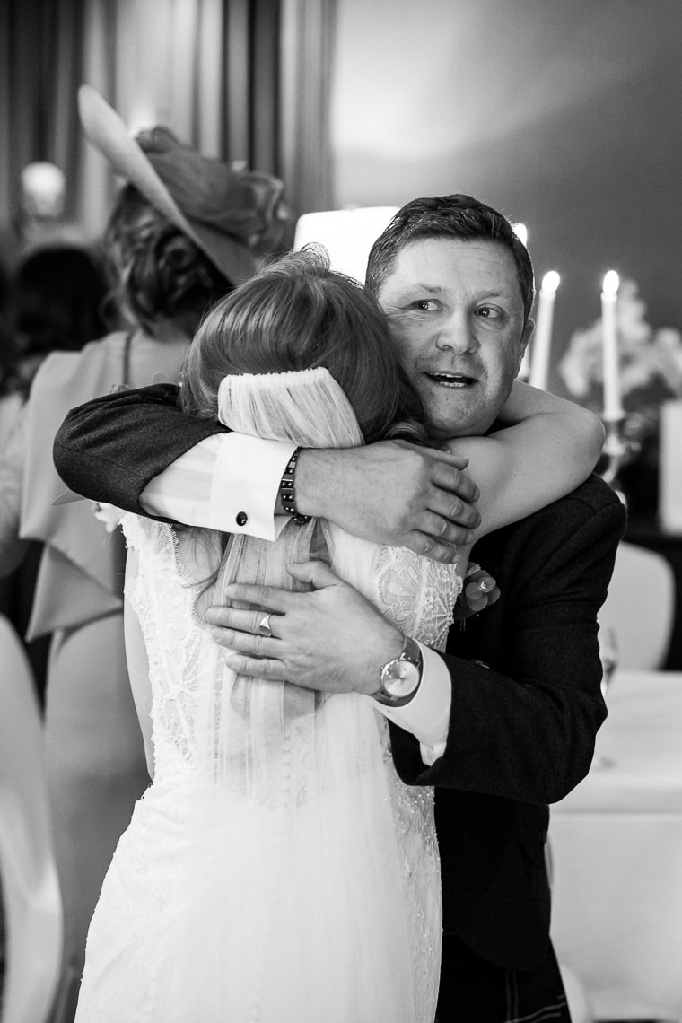 guest congratulating bride in the Library