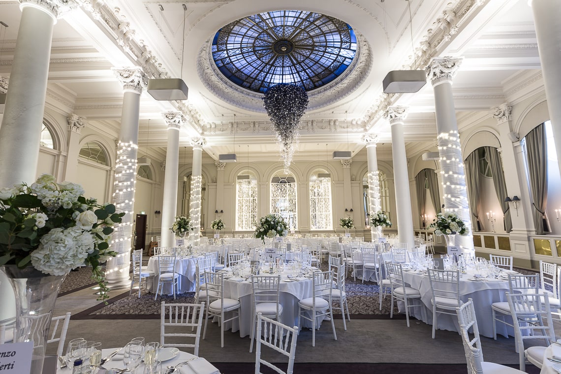 King's Hall set up for the wedding breakfast