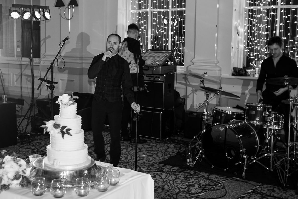 newlyweds ar announced for the evening reception in the King's Hall