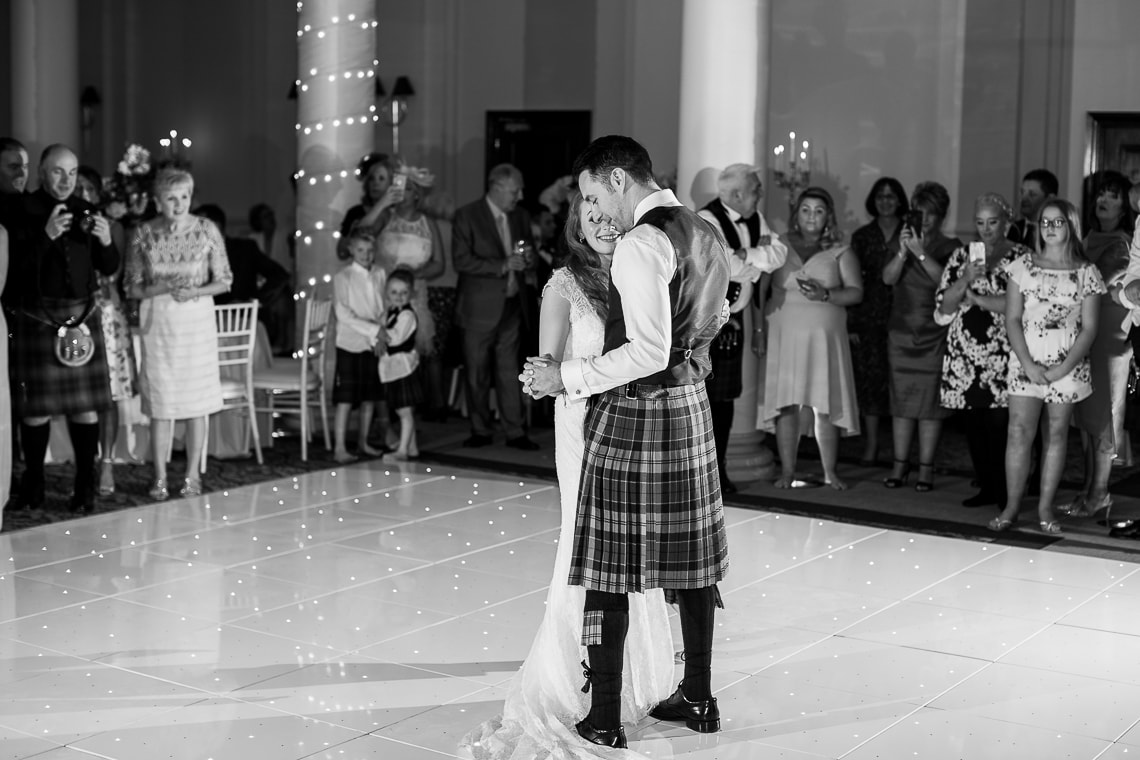 newlyweds' first dance in the King's Hall