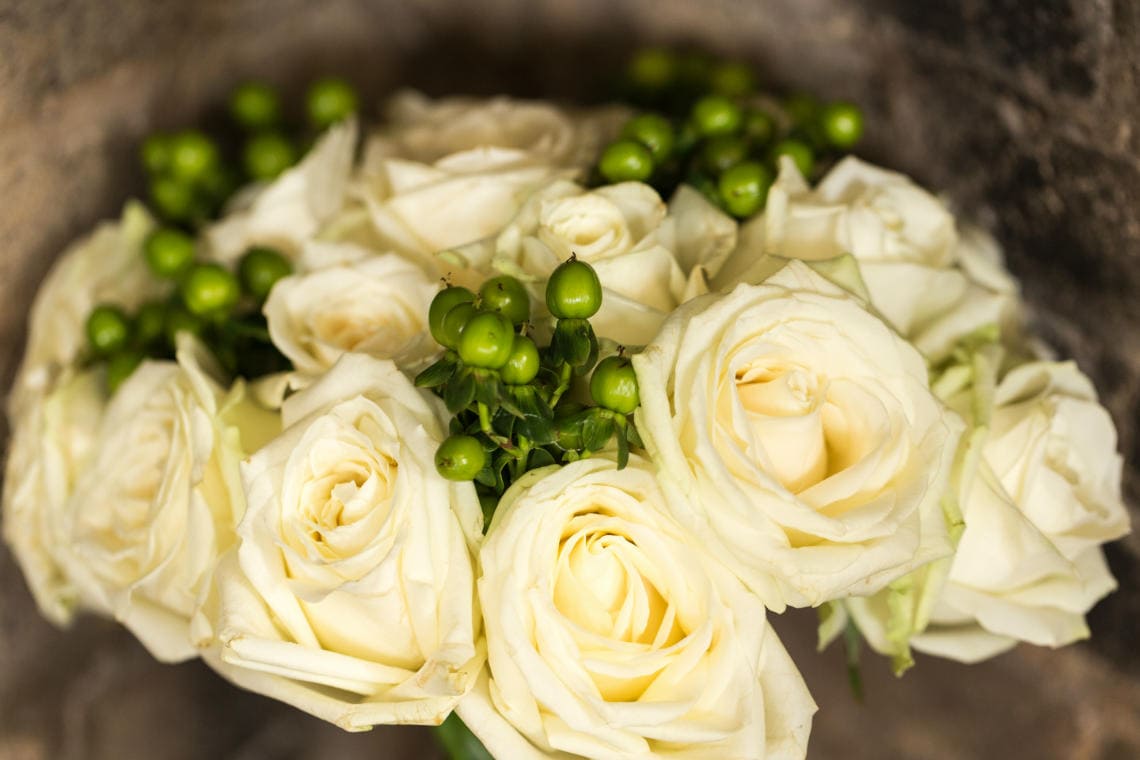bridal bouquet detail closeup