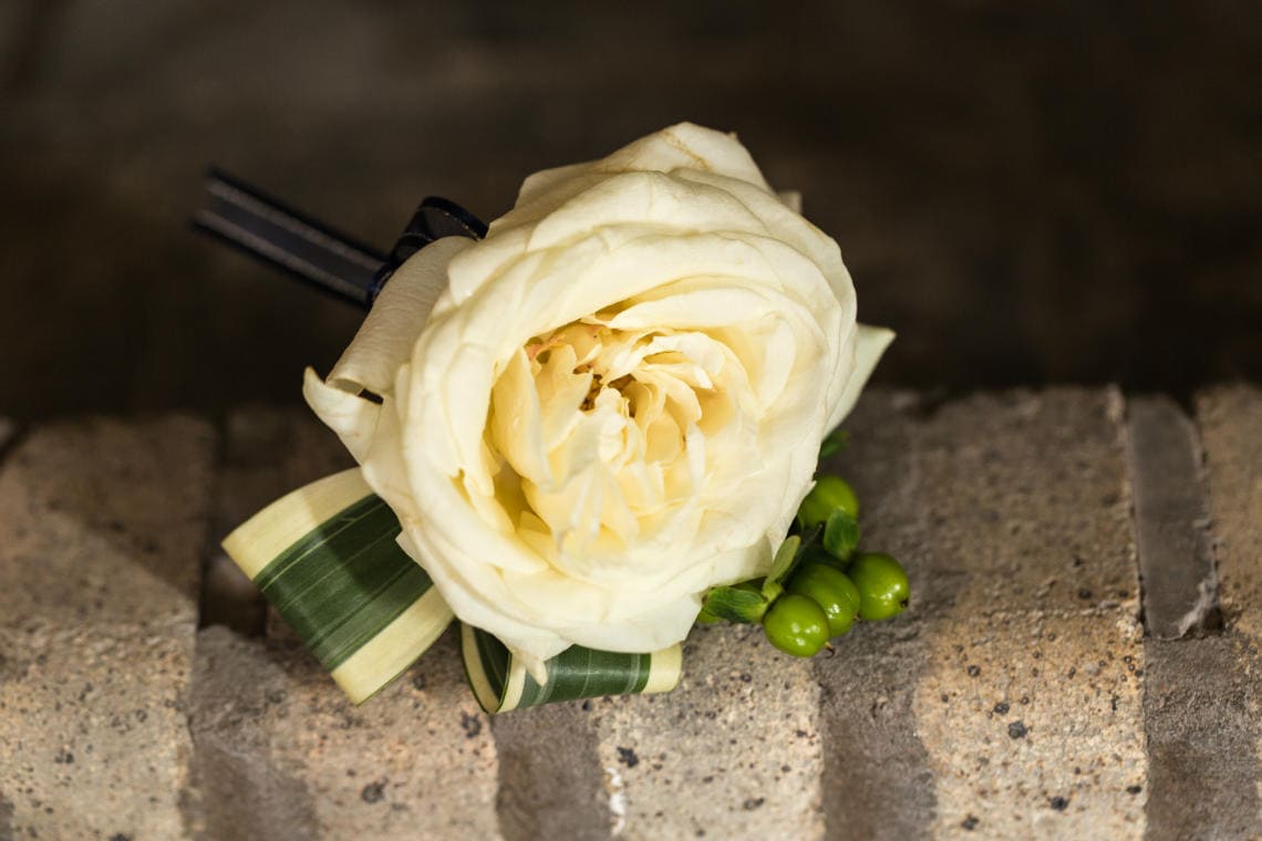 yellow rose buttonhole
