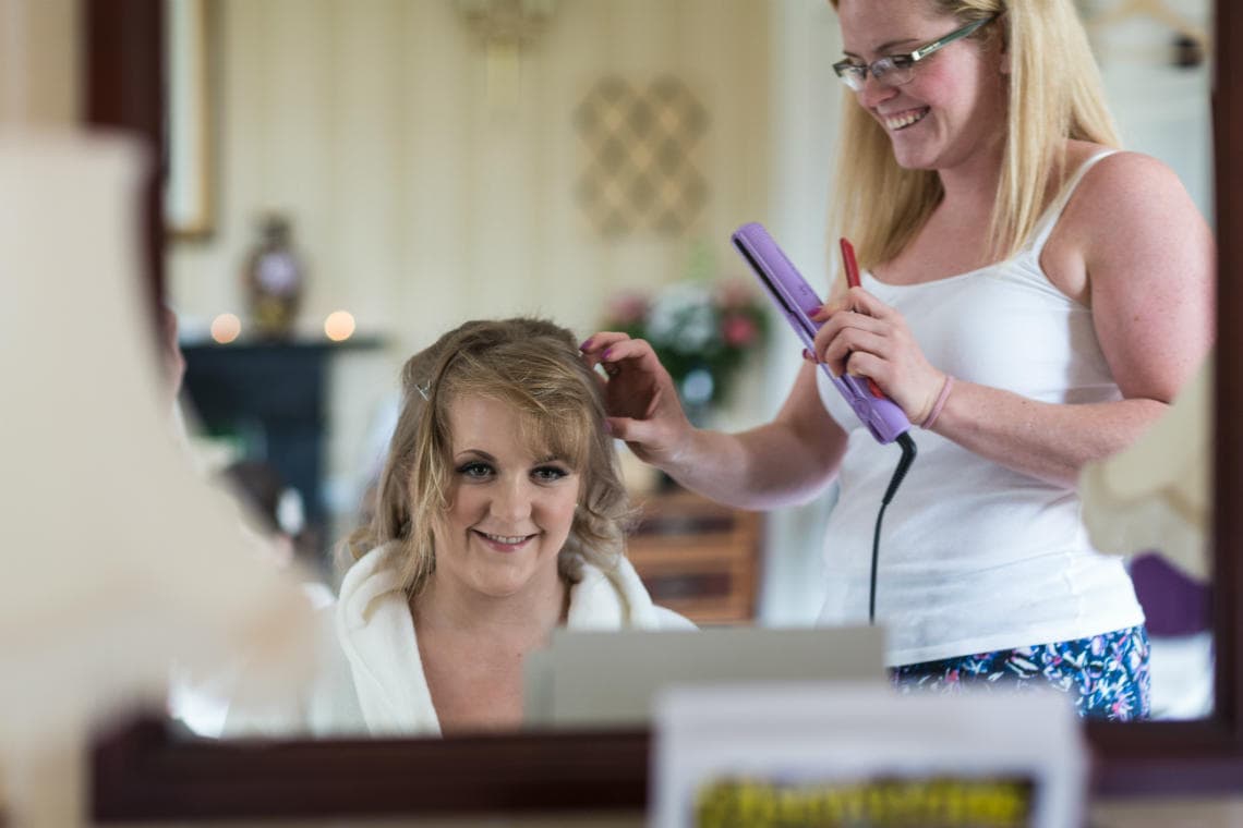 bridesmaid hairdressing