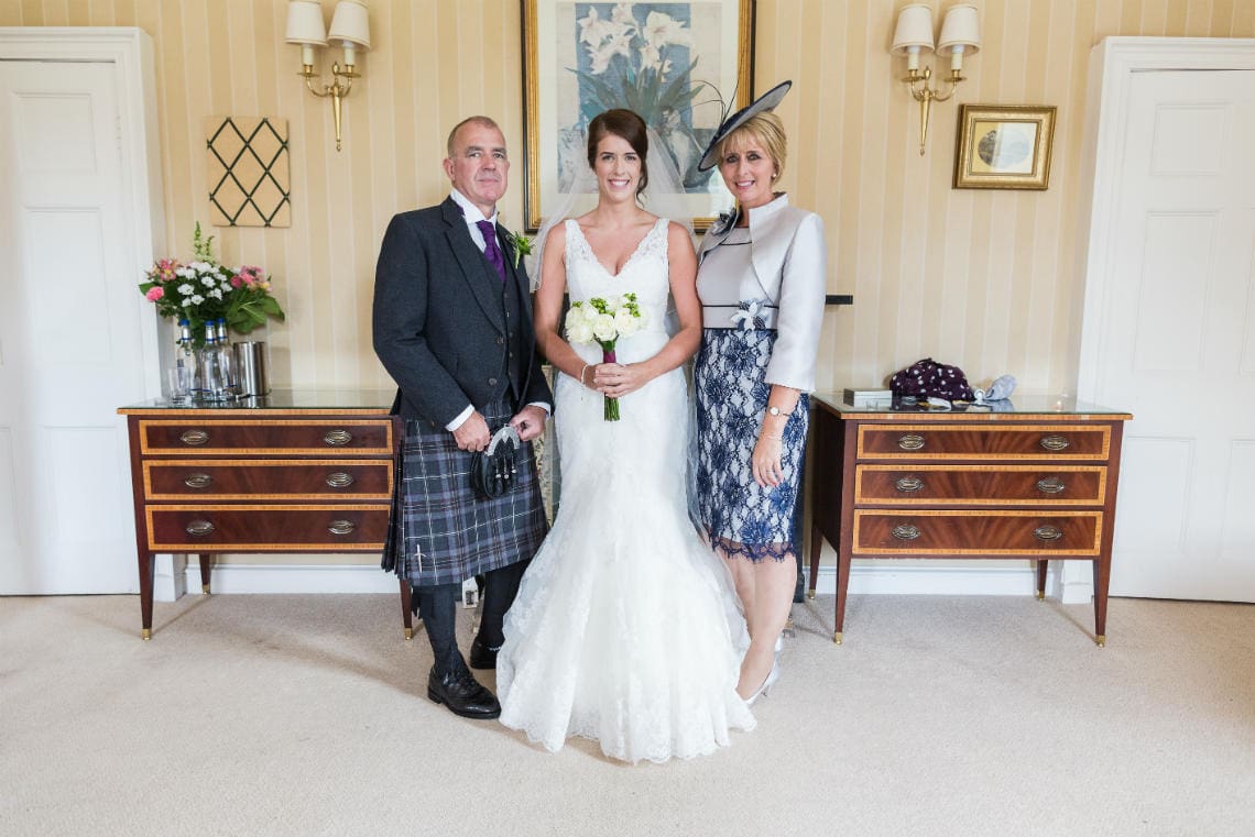 Bride and parents