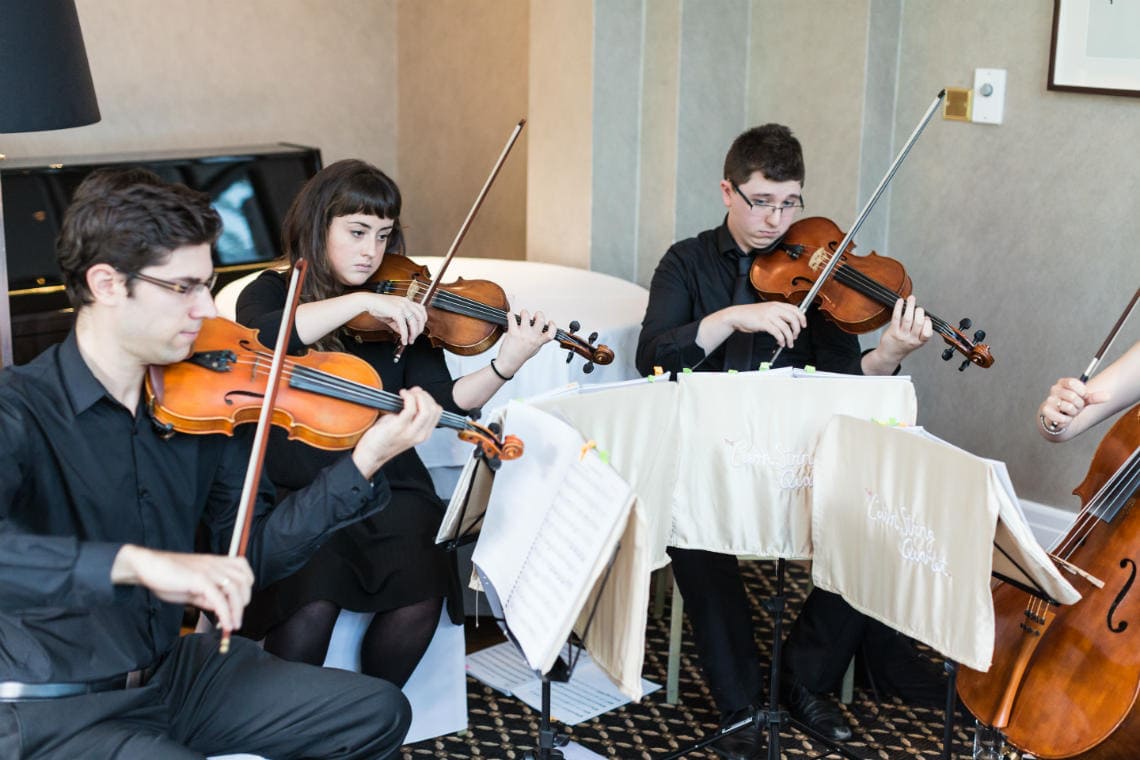 string quartet playing in The Orangery