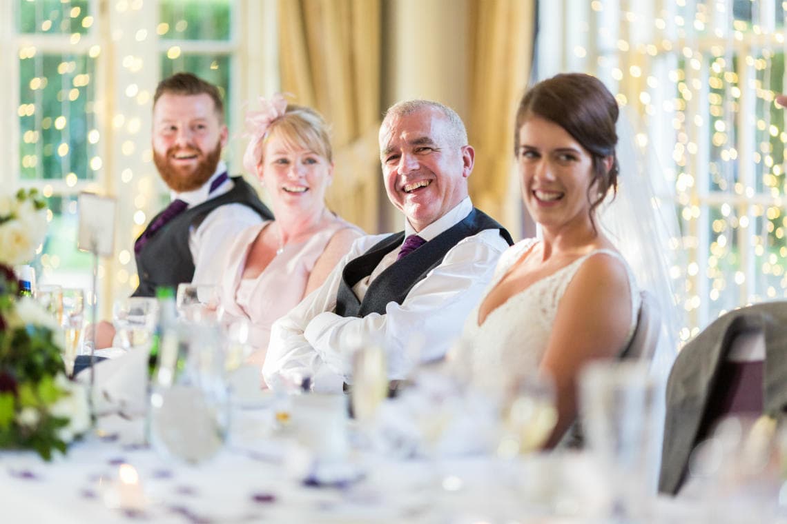 laughter during the groom's speech