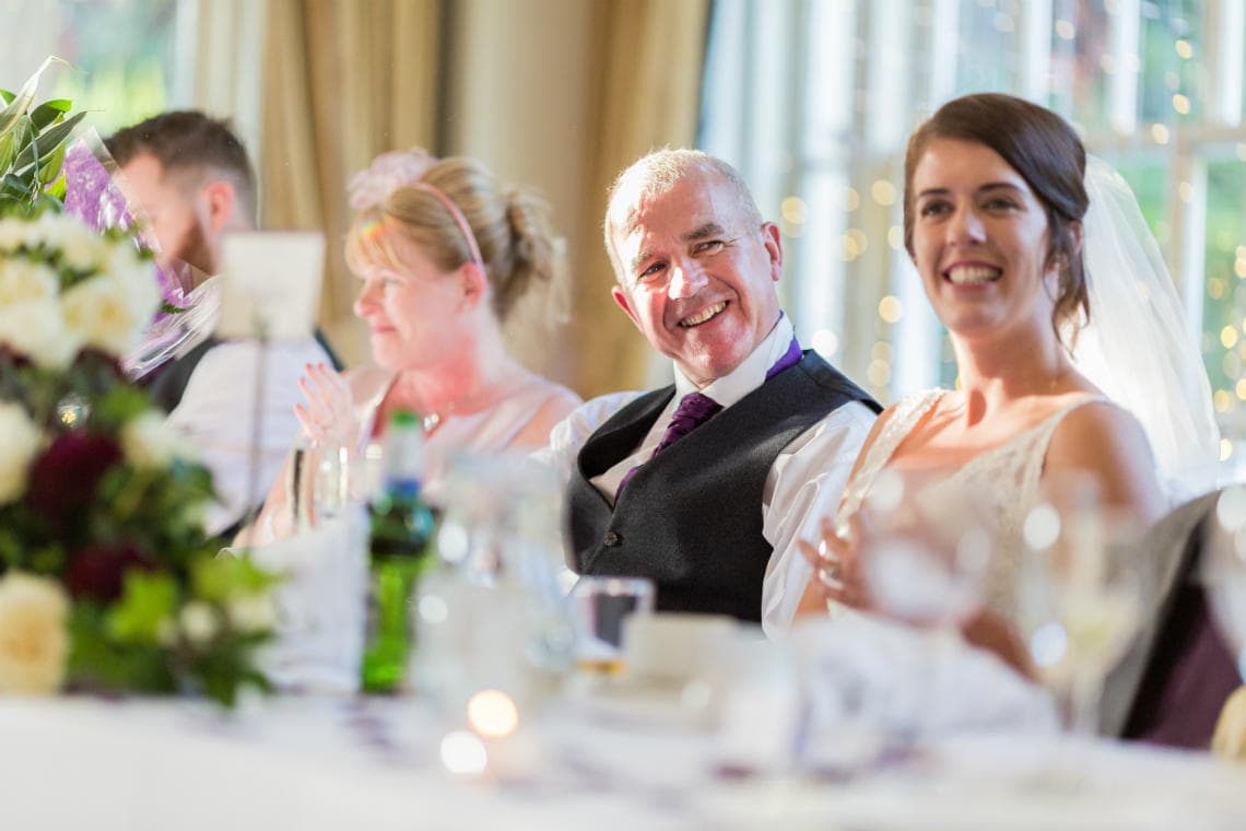laughing during groom's speech