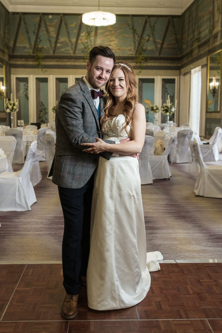 Newlyweds photographed in The Castle Suite