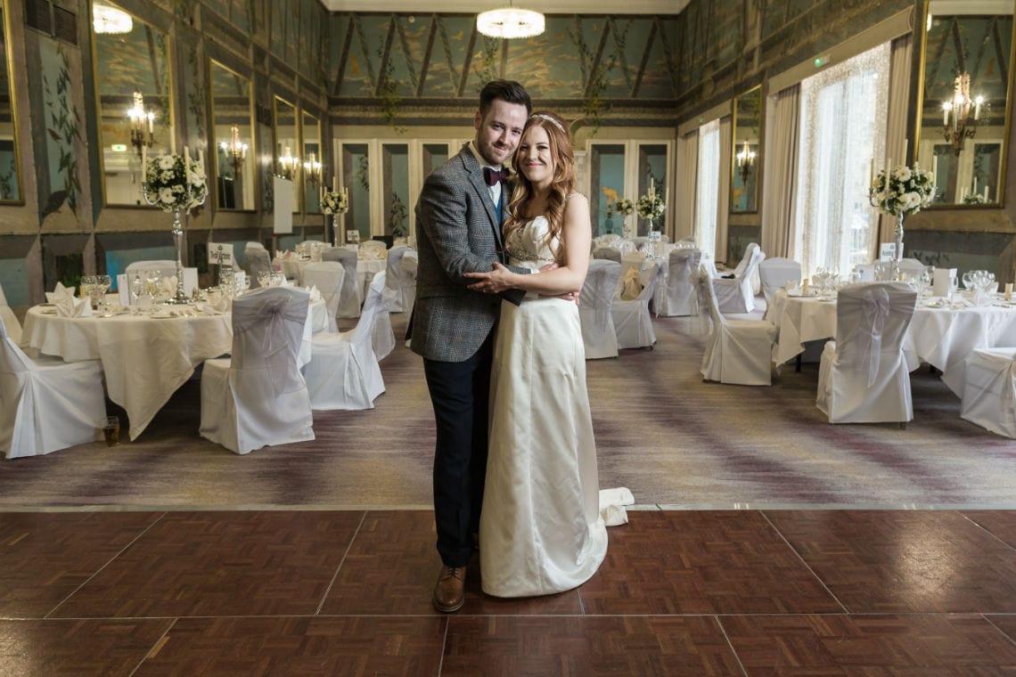 Newlyweds in The Castle Suite of the hotel