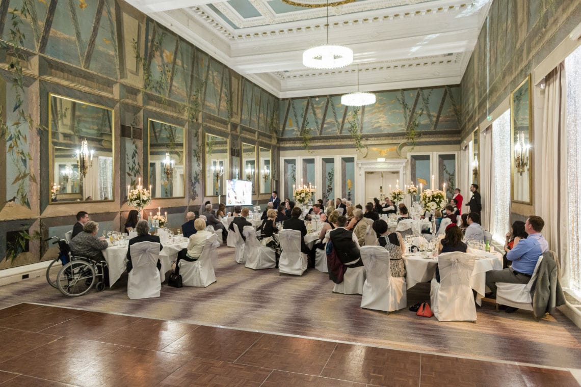 Wide angle view of The Castle Suite