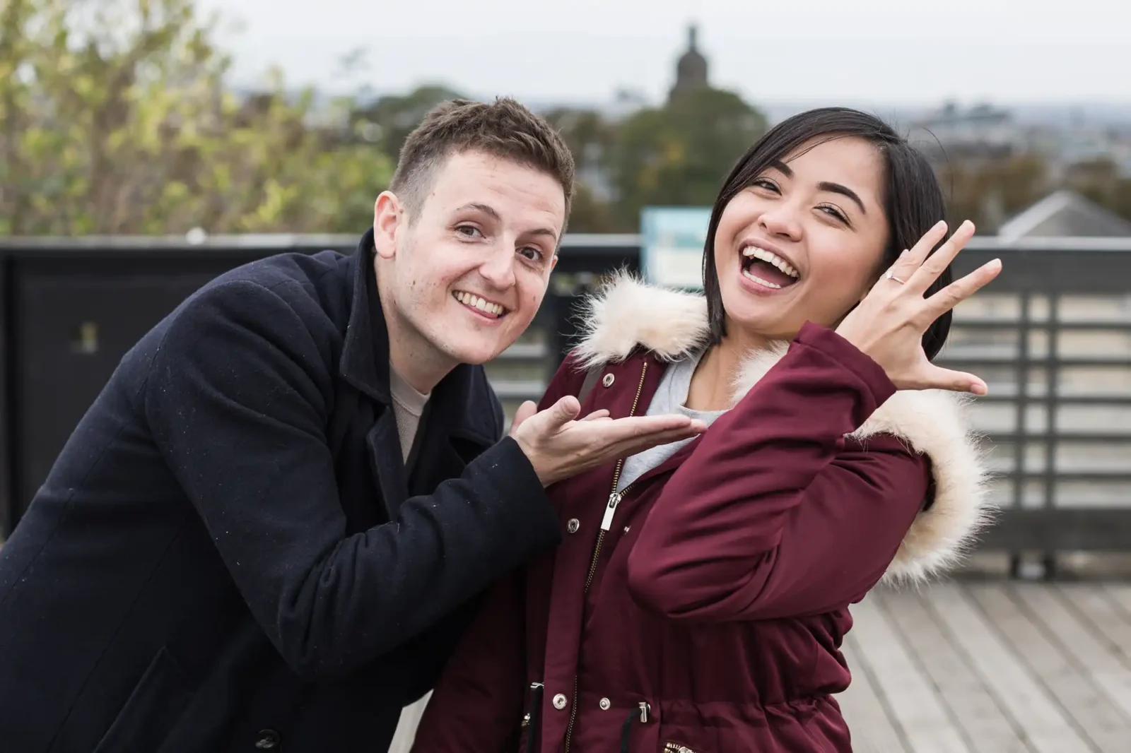 Surprise marriage proposal in Edinburgh - Matt and Rona