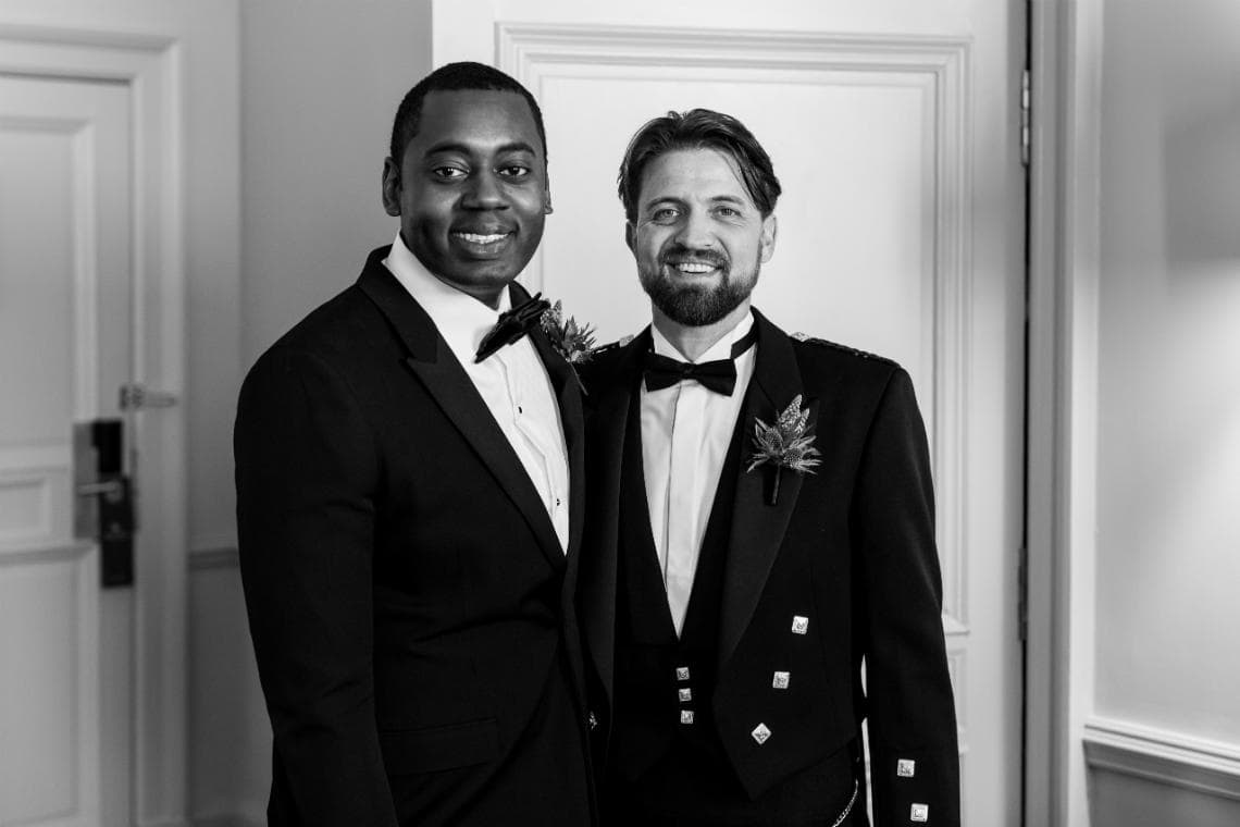 same-sex couple before the ceremony